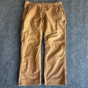 Dickies FLEX Mens Regular Fit Carpenter Pants Brown Duck Canvas 38x29 Workwear